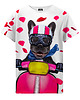 t-shirty dla chłopców T-shirt Boy DR.CROW Dog on Scooter