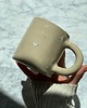 kubki i filiżanki Duży Ceramiczny Kubek Handmade 420 ml Beżowy z Owieczkami