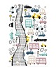 naklejki ścienne do pokoju dziecka Zestaw naklejek Colorful Traffic 152x100cm