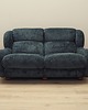 sofy i szezlongi Sofa welurowa granatowa, włoski design, lata 70, produkcja: Włochy