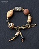 bransoletki ceramiczne Bransoletka w kolorach ziemi w stylu boho z ręcznie wypalanej ceramiki handmade