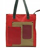 torby na ramię Torebka damska shopper, pojemna, skórzana ze skrawków kolorowa OLIVKA