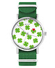 zegarki damskie Zegarek - Lucky heart - zielony, nylonowy