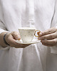 filiżanki Piegowata księżniczka - porcelanowe espresso z talerzykiem