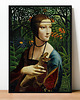 plakaty Plakat Fine Art giclee kolaż DAMA Z T.REXEM