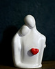 figurki i rzeźby Rzeźba z gipsu, Jesteś Moim Skarbem, biała, wys. 13,2 cm