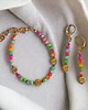 komplet biżuterii RAZEM TANIEJ : summer collection : kolorowa muszla i kwiatuszki