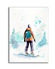 grafiki i ilustracje Snowboard, zima, góry. Akwarela ręcznie malowana