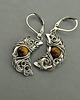 kolczyki wire wrapping Kolczyki księżyce tygrysie oko wire wrapping