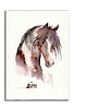 grafiki i ilustracje Akwarela ręcznie malowana "Koń"