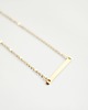 złote naszyjniki 16k Gold Plated Wide Horizontal Bar Necklace