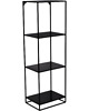 półki Regał metalowy czarny Loft 126x40 cm półka