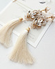 Biżuteria ślubna Lace Me Tassel Line Gold - kolczyki z chwostem