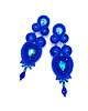 kolczyki soutache Lady kolczyki sutasz chabrowe wieczorowe lekkie z kryształkami