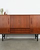 komody Highboard tekowy, duński design, lata 70, produkcja: Dania