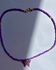 chokery Fioletowy choker z motylkiem
