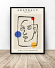 plakaty Abstrakcyjny plakat "Kwadratowa twarz" w stylu Picasso 50x70 (500mm x 700mm)
