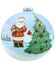 bombki Bombka okrągła: Mikołaj z choinką