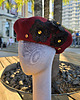 czapki damskie Wełniany beret - bordo