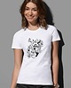 t-shirt damskie Koszulka  z nadrukiem SERCE czarno-białe
