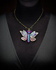 wisiory Kolorowy motyl- wisiorek soutache