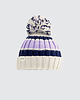 czapki damskie Czapka beanie Kevin jagodowo - kremowa