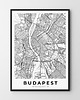 plakaty Plakat Budapeszt - mapa