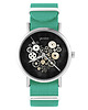 zegarki damskie Zegarek - Steampunk czarny - turkusowy, nylonowy