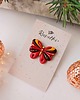 magnesy Czerwony boho motyl, bordowy pin, piny w stylu rustykalnym, dla marzycielki