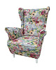 fotele Fotel uszak Flower Grey do salonu sypialni