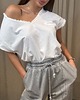 t-shirt damskie Bawełniany T-shirt Bianco