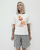 t-shirt damskie Bawełniany t-shirt o swobodnym kroju z modnym printem