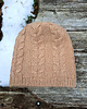 czapki damskie Kaszmirowa czapka- czapka z kaszmiru 100% beżowa warkocz