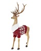 dekoracje świąteczne Figurka jeleń w czerwonym sweterku 47,5x26x9 cm