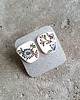 kolczyki ceramiczne Kolczyki ceramiczne w kwiaty