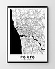 plakaty Plakat mapa Porto - różne formaty
