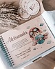 notatniki i albumy SLODKI KRÓLICZEK W SAMOLOCIE Drewniany album roczek urodziny dziecka chrzest
