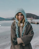 czapki damskie BONBON balaclava x bonnet baby blue