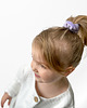 gumki do włosów Scrunchie gumka frotka wąska welurowa fioletowa jasna