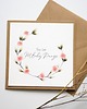 kartki scrapbooking Kartka na ślub rustykalna Wianek z różowych kwiatów