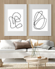 plakaty DWA PLAKATY abstrakcyjne linie minimalistyczne