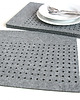 podkładki do kuchni podkładki w kropki 40x30 poziom 4szt szare
