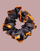 gumki do włosów Gumka jedwabna, scrunchie, frotka panterka czarny MAXI