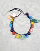 korale 5909 Barwny naszyjnik z kamieni naturalnych: jadeit, koral, kwarc .