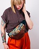 saszetka nerka Nerka w kwiaty vintage brązowa KWIATOWA NOSTALGIA