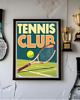 plakaty Plakat tenis club, retro poster, vintage afisz, dla tenisisty