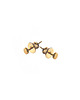 kolczyki srebrne Mini piny 4mm złocone