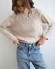 swetry damskie  Sweter Aran biszkoptowy