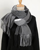 szale damskie Szalik Damski kaszmirowy wełna czarny szary biały