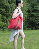 torby XXL Torba hobo XXL - czerwony, karmelowy brąz